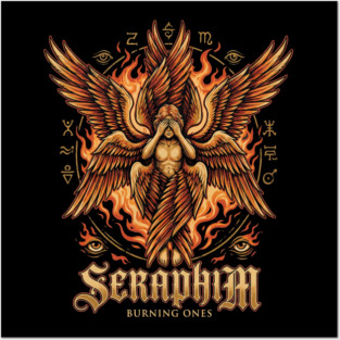 Seraphim Burning Ones Celestial Angel Mystic Wings Posters and Art