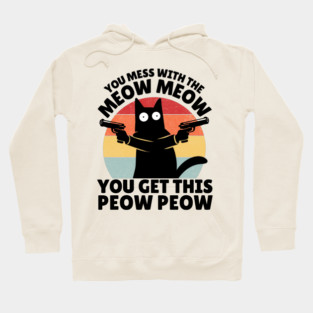 Black Cat Meow Peow Hoodie