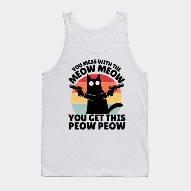 Black Cat Meow Peow Tank Top by The WYLD Tribe