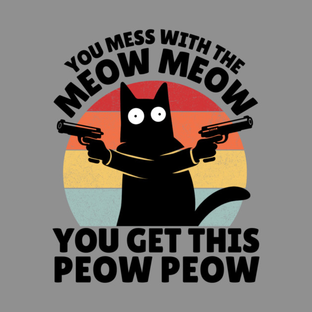 Black Cat Meow Peow by The WYLD Tribe