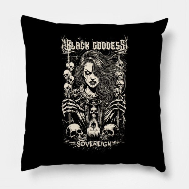 BLACK GODDESS Pillow by artslaves