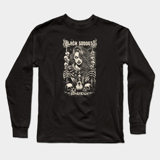 BLACK GODDESS Long Sleeve T-Shirt by artslaves