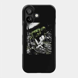 Creature from the Black Lagoon with Girl Comic Book Design Phone Case