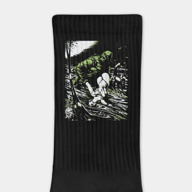 Creature from the Black Lagoon with Girl Comic Book Design by Joaddo