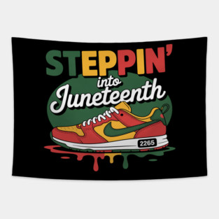 Stepping Into Juneteenth 1865 pride black African American Tapestry