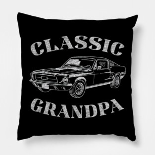 Funny Grandpa Classic Car Pillow