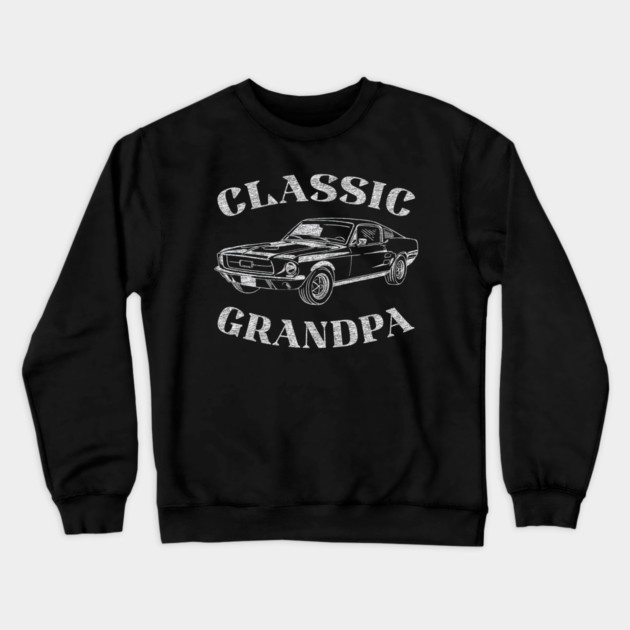 Funny Grandpa Classic Car Crewneck Sweatshirt by yangho