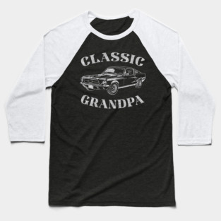 Funny Grandpa Classic Car Baseball T-Shirt
