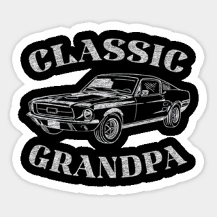 Funny Grandpa Classic Car Sticker
