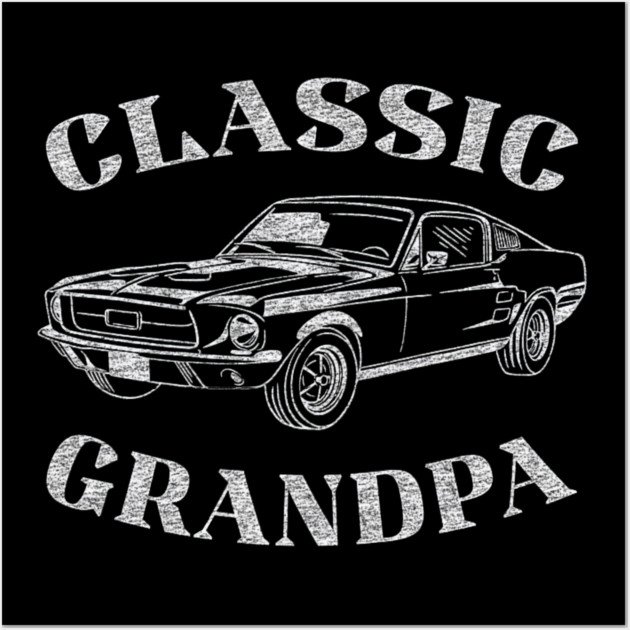 Funny Grandpa Classic Car Wall Art by yangho