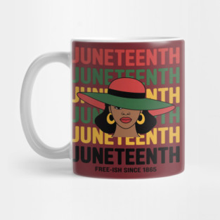 Womens Juneteenth Outfit Freedom Day Feeish Since 1865 Black Girl Mug