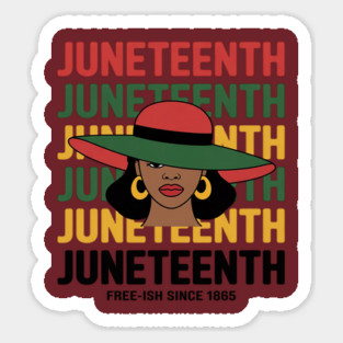 Womens Juneteenth Outfit Freedom Day Feeish Since 1865 Black Girl Sticker