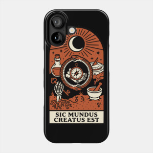 Occult Compass – “Sic Mundus Creatus Est” Latin Magic Art Phone Case