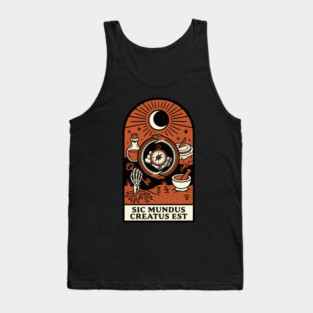 Occult Compass – “Sic Mundus Creatus Est” Latin Magic Art Tank Top