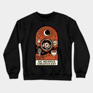 Occult Compass – “Sic Mundus Creatus Est” Latin Magic Art Crewneck Sweatshirt
