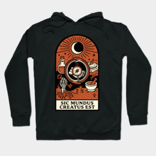 Occult Compass – “Sic Mundus Creatus Est” Latin Magic Art Hoodie