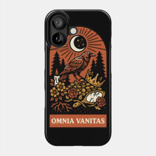 Crowned Crow – “Omnia Vanitas” Gothic Vanitas Art Phone Case