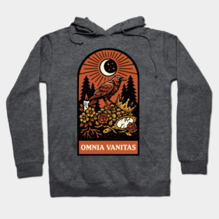 Crowned Crow – “Omnia Vanitas” Gothic Vanitas Art Hoodie