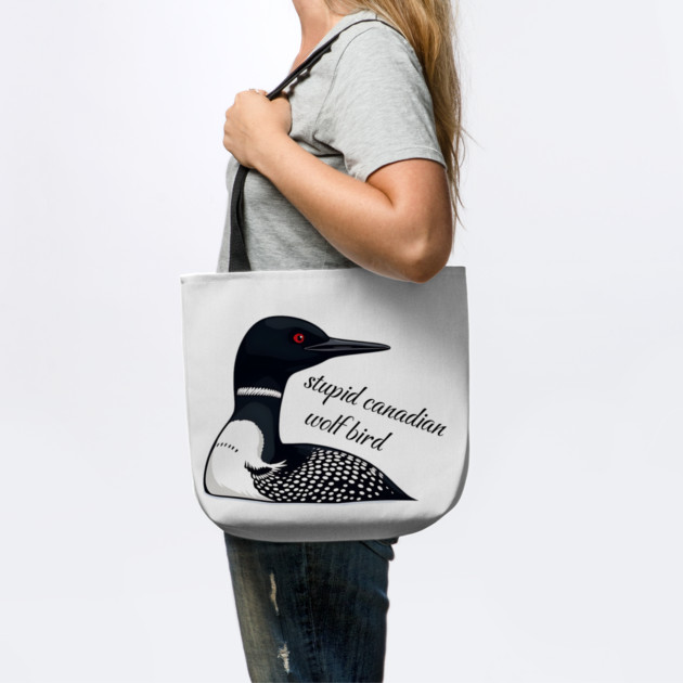 Stupid Canadian Wolf Bird: Funny Loon Vector Art by Pixel Threads 