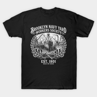 Vintage Shipbuilder Society – Historic Maritime Labor Art T-Shirt