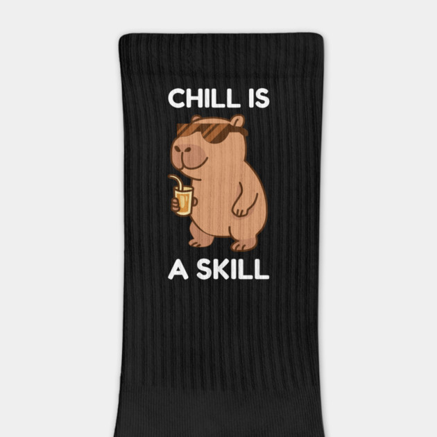 Chill is a Skill - Cool Capybara Vibes by Creatifly Graphic Tees