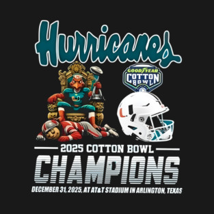 Miami Hurricanes College Football Playoff Cotton Bowl Champions Fiesta-Bowl-2026 T-Shirt