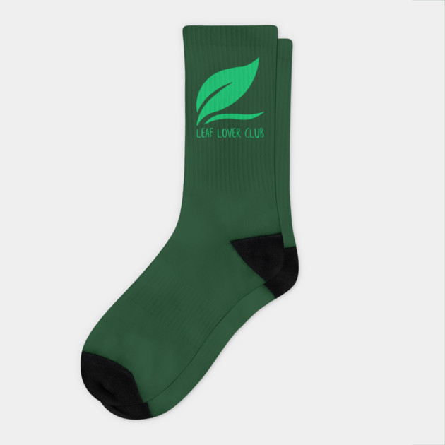 Leaf Lover Club Socks by Creatifly Graphic Tees