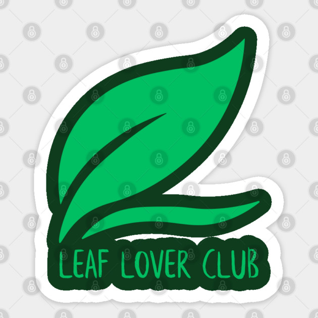 Leaf Lover Club Sticker by Creatifly Graphic Tees