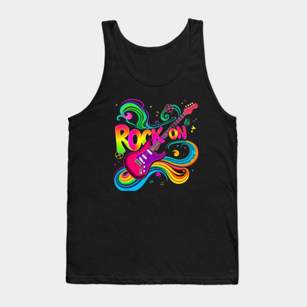 Rock On – Bold Attitude Music & Rebel Energy Design Tank Top by Muhammad Naveed Khan