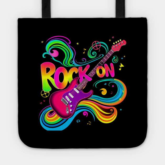 Rock On – Bold Attitude Music & Rebel Energy Design Tote by Muhammad Naveed Khan