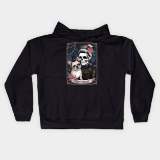 Forevermore Skeleton Bulldog Lovers Kids Hoodie