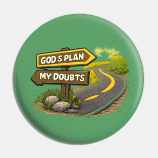 God’s Plan Over My Doubts Christian Faith Design | Inspirational Trust God Quote Pin