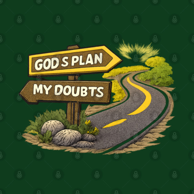 God’s Plan Over My Doubts Christian Faith Design | Inspirational Trust God Quote by Anne Lee
