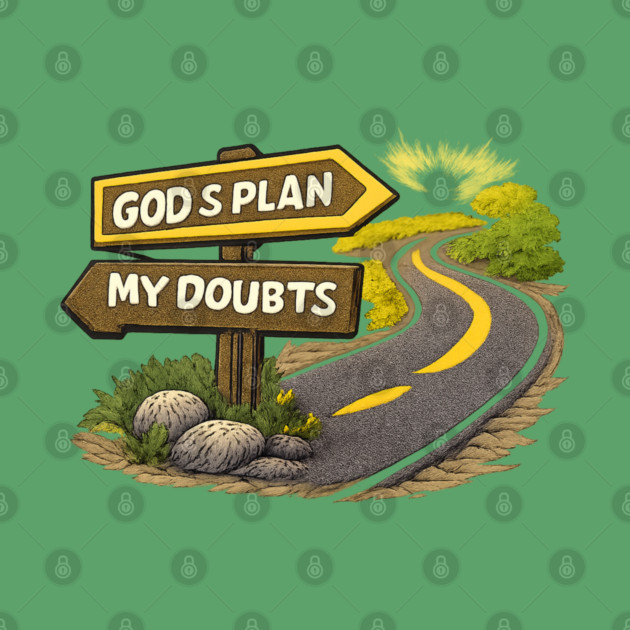 God’s Plan Over My Doubts Christian Faith Design | Inspirational Trust God Quote by Anne Lee