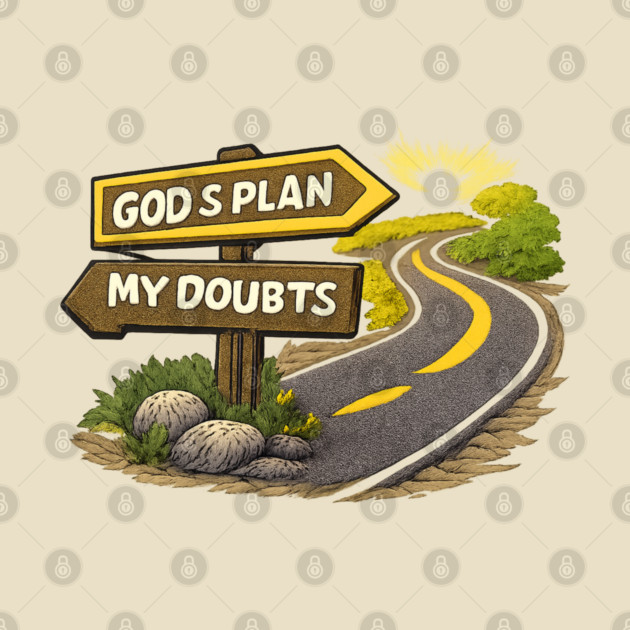 God’s Plan Over My Doubts Christian Faith Design | Inspirational Trust God Quote by Anne Lee