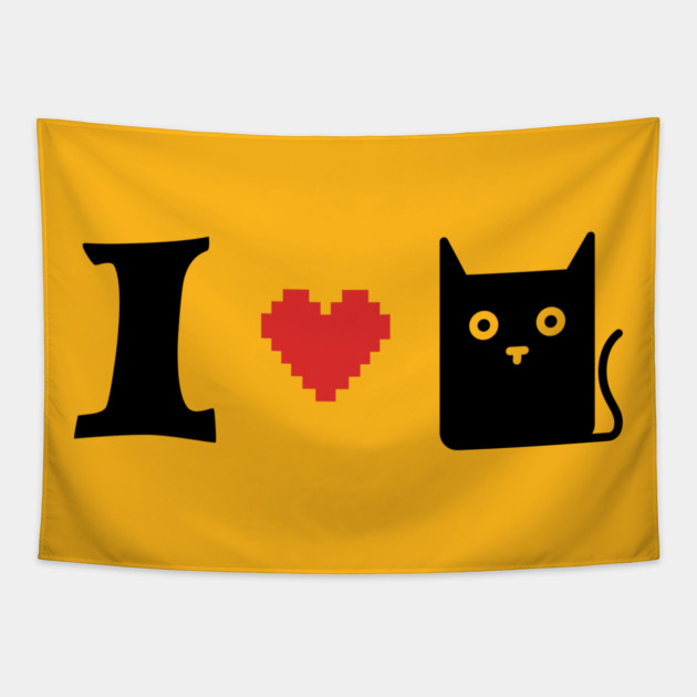 I 💗🐈 Tapestry by Fasnacht Herisau