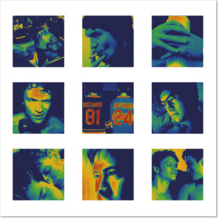 Heated Rivalry Thermal Aesthetic Grid Posters and Art