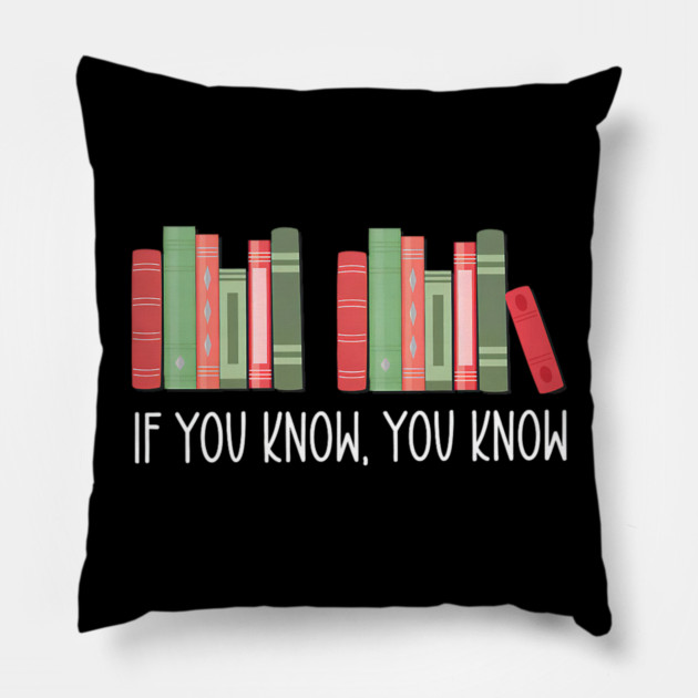 Funny If You Know You Know 6 7 Reading Books Merry Christmas Pillow by yangho