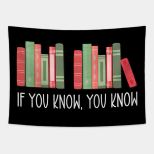 Funny If You Know You Know 6 7 Reading Books Merry Christmas Tapestry