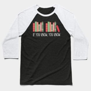 Funny If You Know You Know 6 7 Reading Books Merry Christmas Baseball T-Shirt