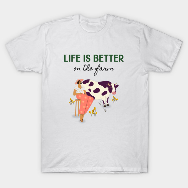 Life Is Better on the Farm Homestead Farm T-Shirt by Lamount Tees