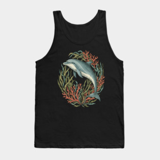 Bottlenose Dolphin Underwater Scene Tank Top