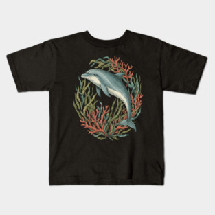 Bottlenose Dolphin Underwater Scene Kids T-Shirt