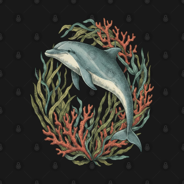 Bottlenose Dolphin Underwater Scene by BirdsnStuff