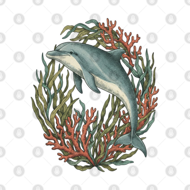 Bottlenose Dolphin Underwater Scene by BirdsnStuff