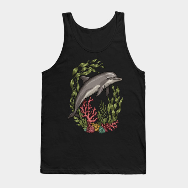Vintage Marine Bottlenose Dolphin Sea Life Tank Top by BirdsnStuff