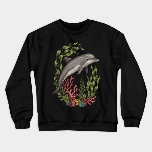Vintage Marine Bottlenose Dolphin Sea Life Crewneck Sweatshirt by BirdsnStuff