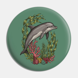 Vintage Marine Bottlenose Dolphin Sea Life Pin