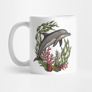 Vintage Marine Bottlenose Dolphin Sea Life Mug
