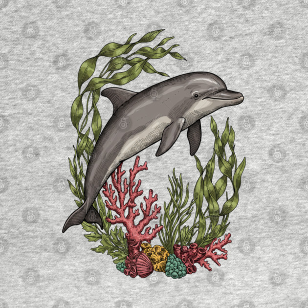 Vintage Marine Bottlenose Dolphin Sea Life by BirdsnStuff